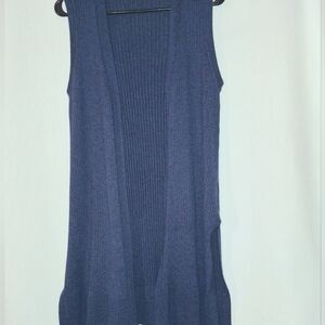 Blue Knit Long Vest Size XL